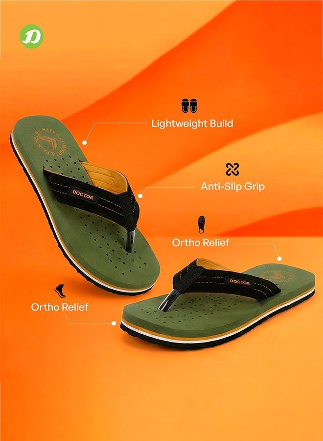 DOCTOR EXTRA SOFT Comfort Flip Flops for Men | Soft Cushion Lightweight Outdoor Daily Wear Sport Comfortable Casual Anti Slip Slippers |Doctor Extra Soft D-28 - Image 3
